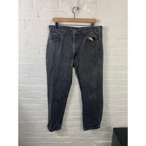 Levi’s Men's 505 High Rise Straight Leg Jeans Washed Black Size 36/30